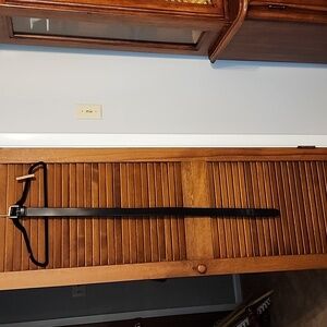 Mens genuine  black  leather